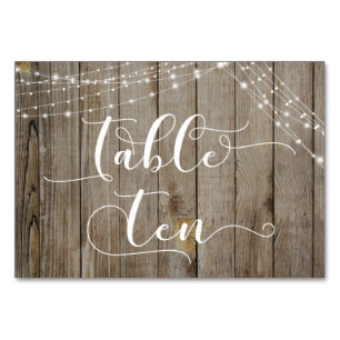 Mesa Diez Tarjeta de Cuerdas de Madera Marrón Dete