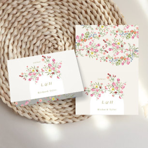 Mesa DIY Tarjeta plegable de resorte floral de arco