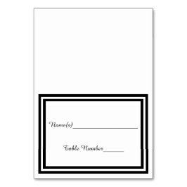 Mesa Doble guarnición negra - Tarjeta de Escort