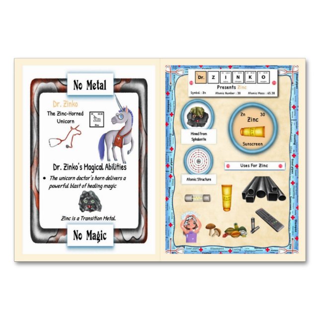 Mesa Dr. Zinko - Tarjeta de venta de Unicornio del Cuer (Anverso)