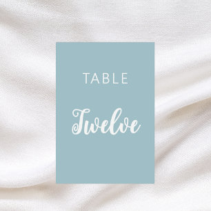 Mesa Duste tarjeta de boda de guiones clásicos azul