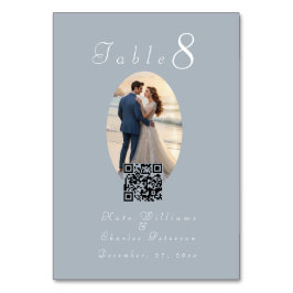 Mesa Elegante fotograma Tarjeta de tabla de códigos Qr