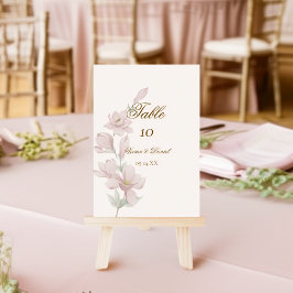 Mesa Elegante Magnolia Boda Floral Número de tarjeta
