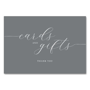 Mesa Elegante Tarjeta de Agradecimiento Tipográfica Gri