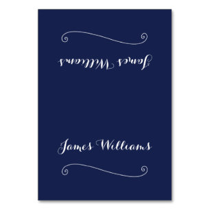 Mesa Elegante tarjeta de ajuste de la Marina Azul