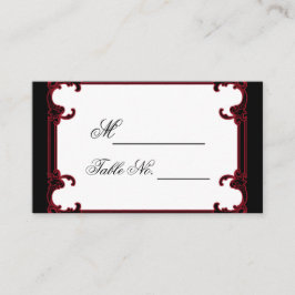 Mesa Elegante Tarjeta de Boda de marco gótico rojo