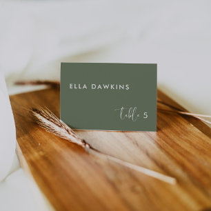 Mesa Elegante tarjeta de boda de sabio oscuro