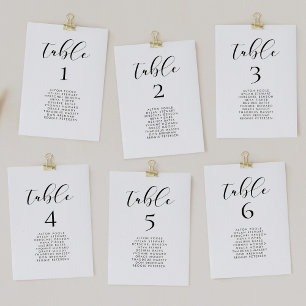 Mesa Elegante tarjeta de gráficos de diseño de caligraf