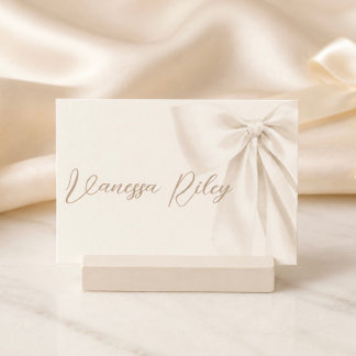 Mesa Elegante Tarjeta de Lugar de Regadera Nupcial con