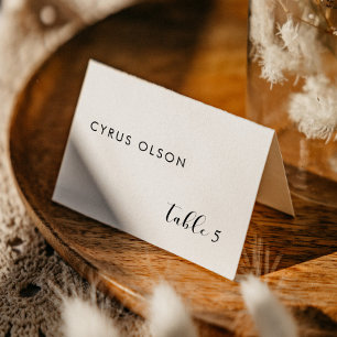 Mesa Elegante tarjeta de nombre del lugar de la boda bl