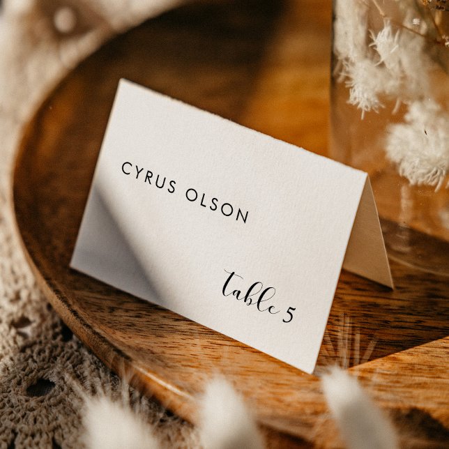 Mesa Elegante tarjeta de nombre del lugar de la boda bl (Subido por el creador)
