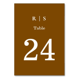 Mesa Elegante tarjeta de número de tabla de Boda de mon
