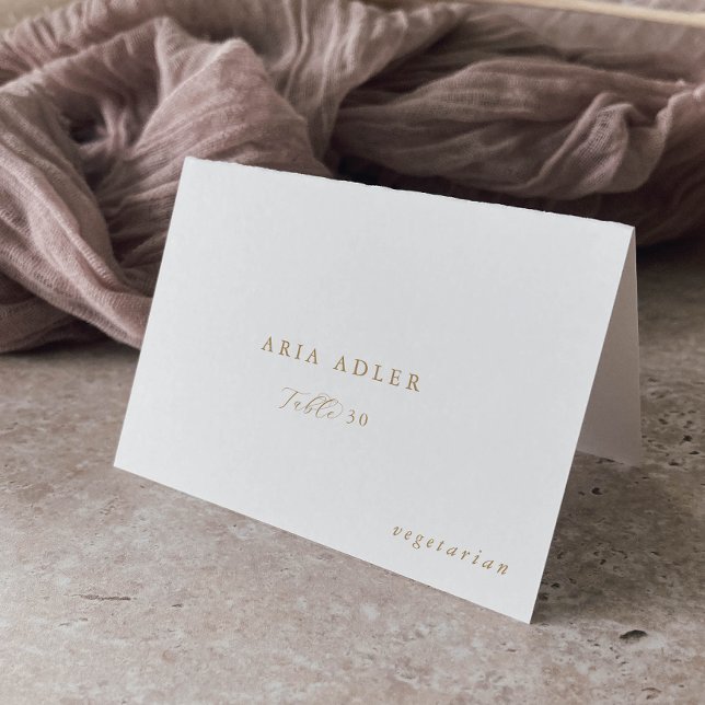 Mesa Elegante Tarjeta de opción de Boda con guión dorad (Subido por el creador)