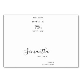 Mesa Elegante tarjeta de plaza Boda Minimalista | Nombr