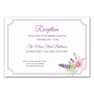 Mesa Elegante tarjeta de recepción para Bouquet floral