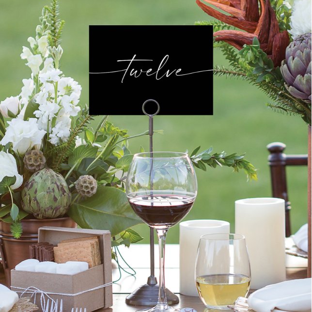 Mesa Elegante Tarjeta Mínima De Tabla De Guión Números  (Subido por el creador)