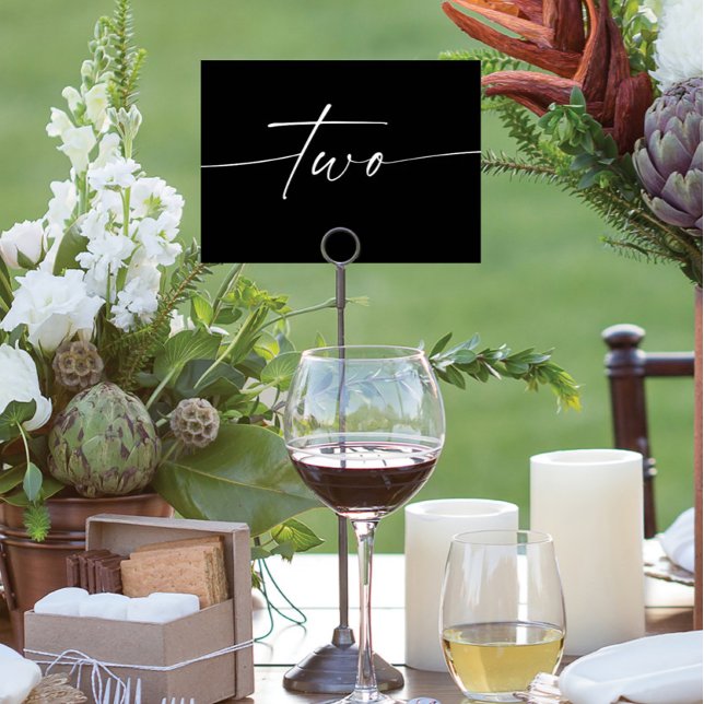 Mesa Elegante Tarjeta Mínima de Tabla de Guión Números  (Subido por el creador)