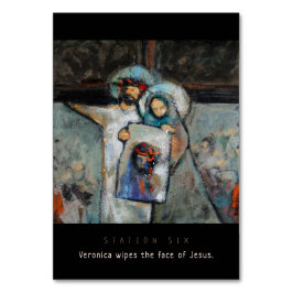 Mesa Estación 6, Veronica limpia la cara, Tarjeta de Or