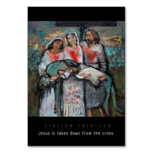 Mesa Estación Trece, Jesús retirado, Tarjeta de Oración