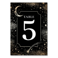 Estrellas celestes Tarjeta de número de tabla Boda