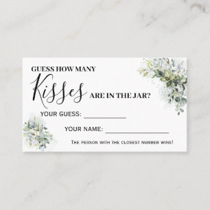 Mesa Eucalyptus Cuántas Besas Ducha Bridal Tarjeta de j