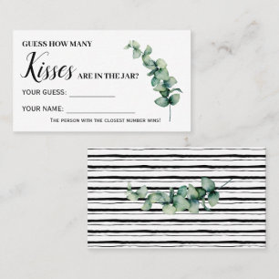 Mesa Eucalyptus Cuántas Besas Ducha Bridal Tarjeta de j