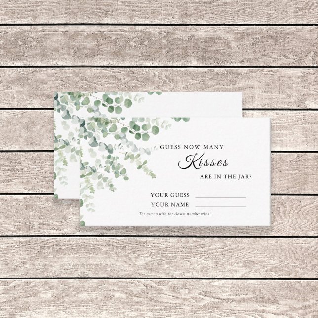 Mesa Eucalyptus Cuántas Besas Ducha Tarjeta de juego (Subido por el creador)