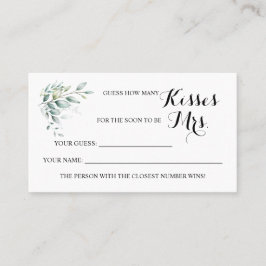 Mesa Eucalyptus ¿Cuántos besos para la tarjeta de la se