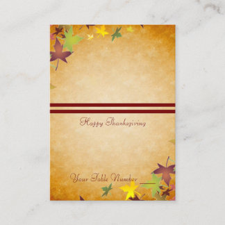 Mesa Fall Otoño Harvest Thanksending Table Tarjeta de a