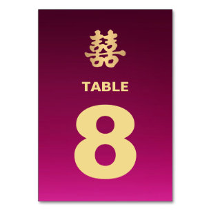 Mesa Faux Gold Double Happiness Tarjeta de tabla