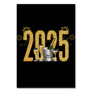 Mesa Feliz Año Nuevo - Tarjeta de plaza