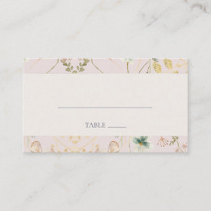 Mesa Flor silvestre primavera Tarjeta de plaza plana