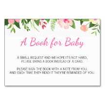 Floral Rosa Trae Inserciones De Tarjeta De Solicit