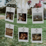 Mesa Foto de monograma vintage | Tarjeta de número de t<br><div class="desc">Con sus propias fotos, piensen en fotos de compromiso, fotos de la infancia, fotos de relaciones. Estas tarjetas de número de tabla son una manera única de mostrar tus fotos favoritas. Los números de la tabla mejoran el aspecto de su tabulación y le ponen el toque final en su día...</div>