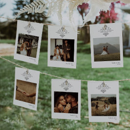 Mesa Foto de monograma vintage | Tarjeta de número de t