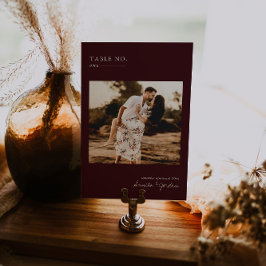 Mesa Foto mínima moderna | Tarjeta de número de tabla