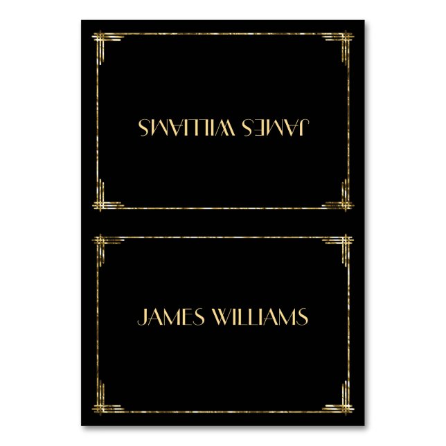 Mesa Gran tarjeta de configuración de Gatsby Art Deco d (Anverso)