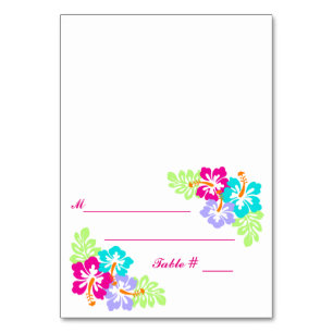 Mesa Hibiscus tropical - Tarjeta de Escort