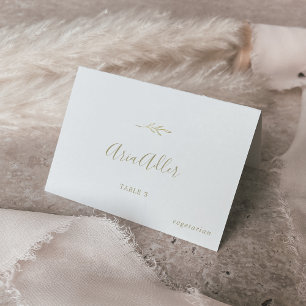 Mesa Hoja mínima   Tarjeta de Boda de opción de menú do