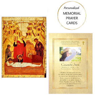 Mesa Icono de oración funeraria Tarjeta cristiana ortod
