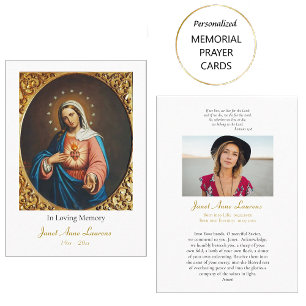 Mesa Inmaculado Corazón de María Tarjeta Oradora Funera