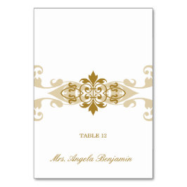 Mesa Ironworks color dorado Elegante tarjeta de la casa