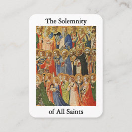 Mesa La solemnidad de la tarjeta de oración de todos lo