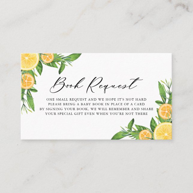 Mesa Lemons y Naranjas Tarjeta de Solicitud de Libros d (Anverso)