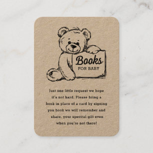 Mesa Libros para tarjeta de bebé, oso Baby Shower Minim