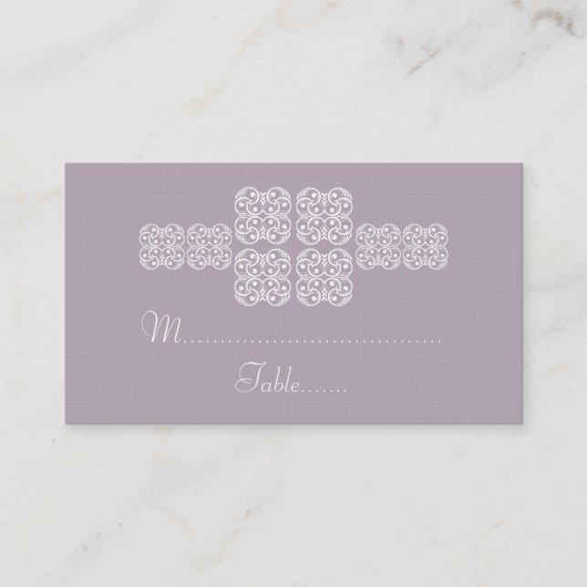 Mesa Lilac Bohemian Moda Boda Tarjeta de plaza (Anverso)