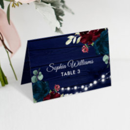 Mesa Marsala y la tarjeta Boda Place de las flores de l