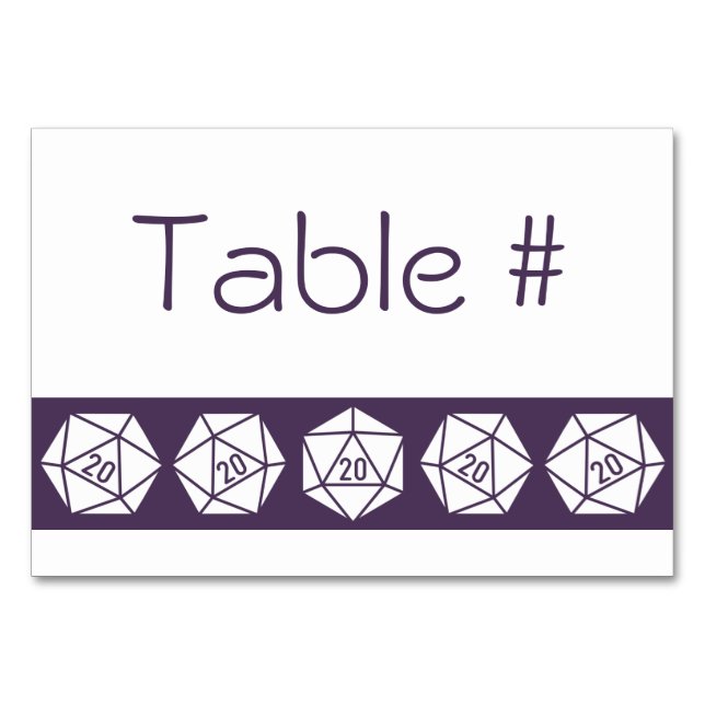 Mesa Moda de tabletop en tarjeta de tabla púrpura (Anverso)