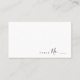 Mesa Moderna y elegante escritura boda tarjeta de lugar