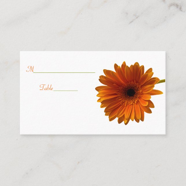 Mesa Naranja Gerbera Daisy Tarjeta especial de ocasión (Anverso)